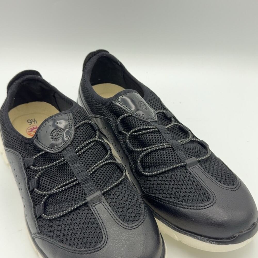 Earth Spirit Womens Size 9 1/2 Black Slip On Comfort Drawstring Casual Shoes
